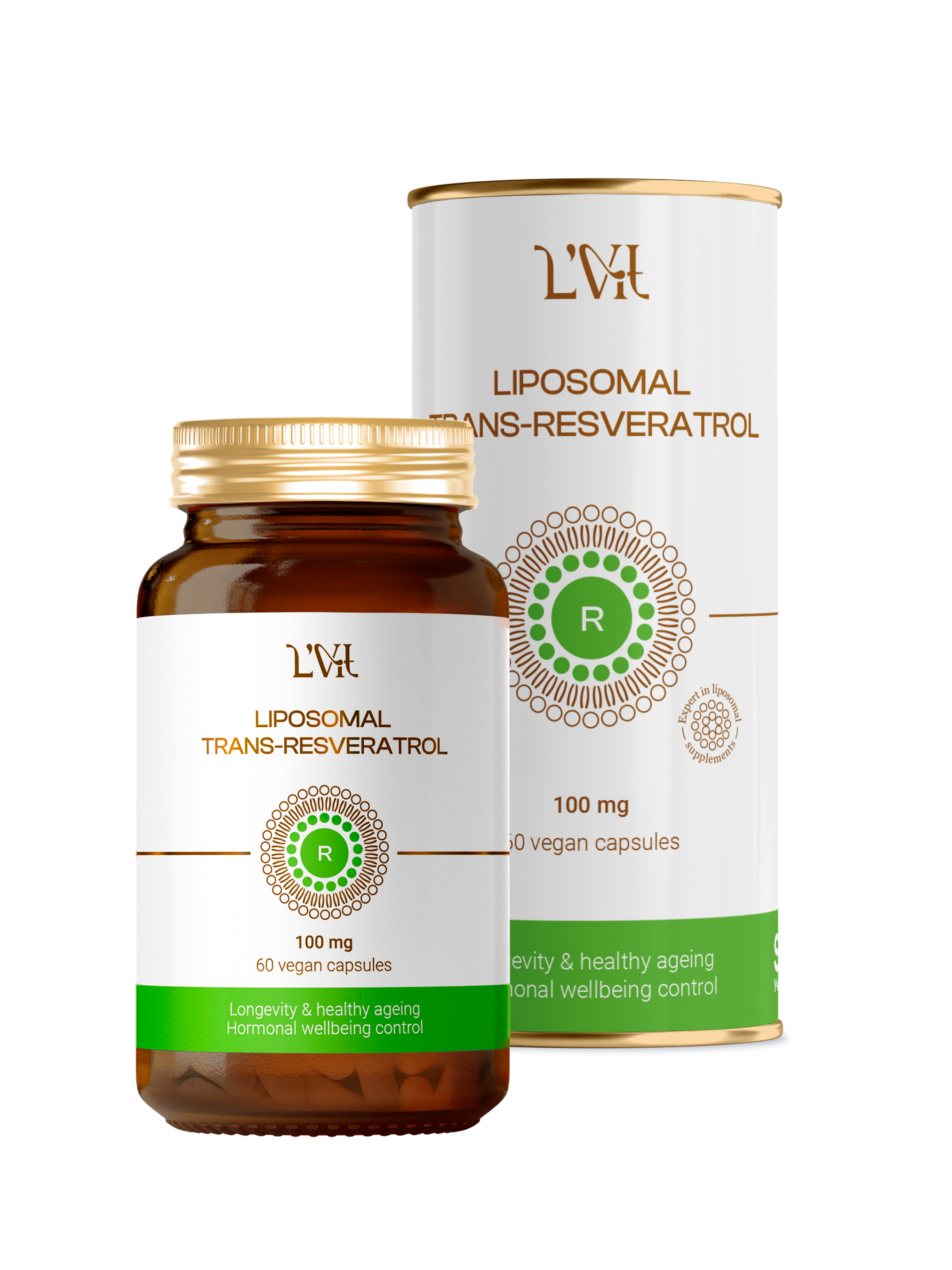 Liposomal Vitamins, Липосомальный транс-ресвератрол, растительные капсулы, 60 шт.