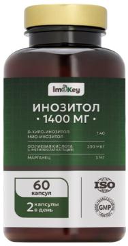 IMOKEY, Инозитол 1:40 (D-хиро и мио-инозитол), капсулы, 60 шт.