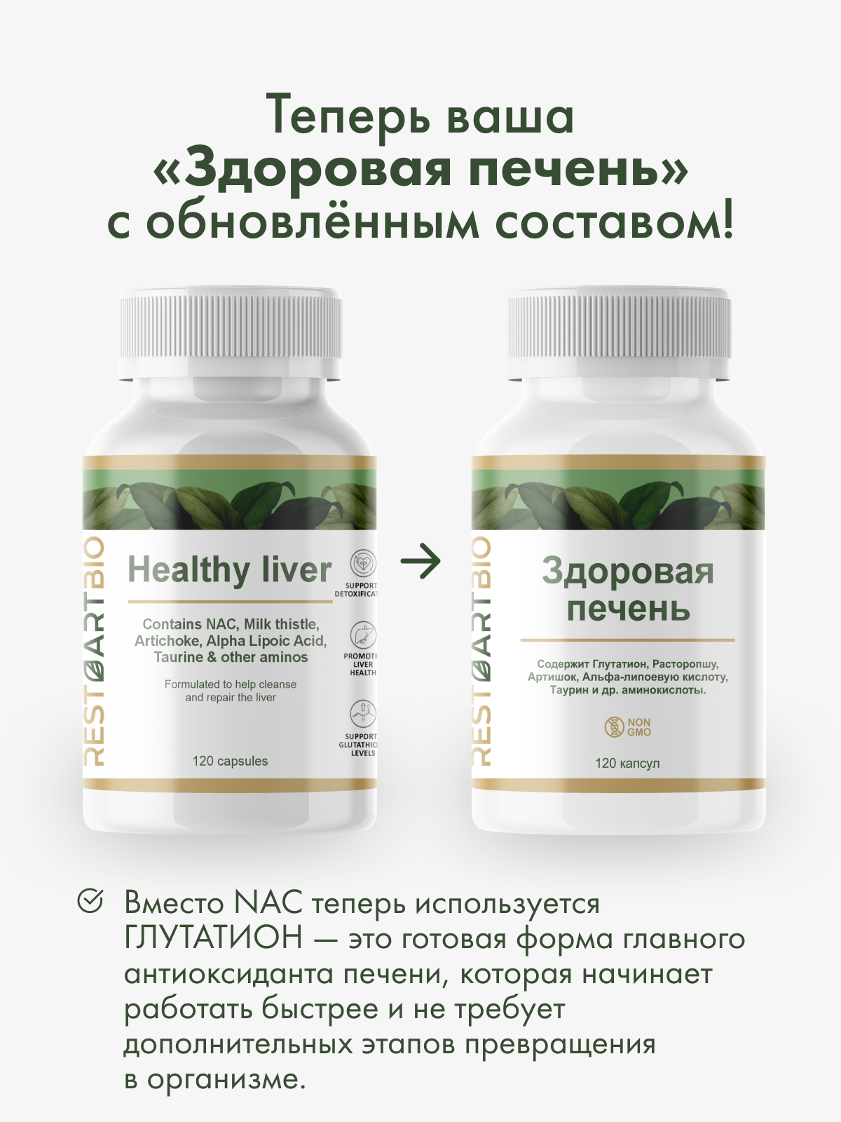 Restartbio, Здоровая Печень, капсулы, 120 шт.