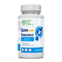 Green Leaf Formula, Цинк (пиколинат), капсулы, 30 шт.