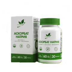 NaturalSupp, Аскорбат натрия + экстракт шиповника, капсулы, 60 шт.
