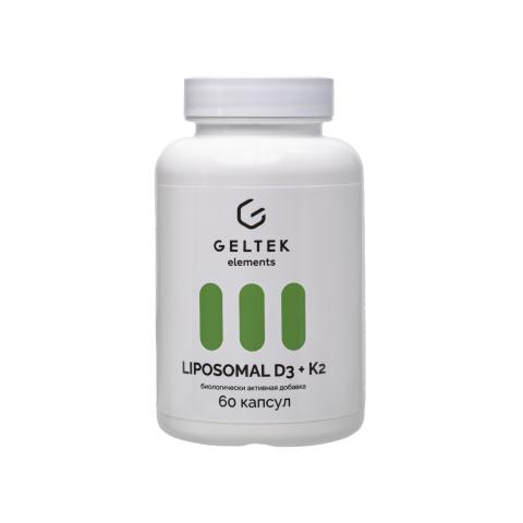 Geltek, Липосомальный комплекс D3 + K2, капсулы, 60 шт.