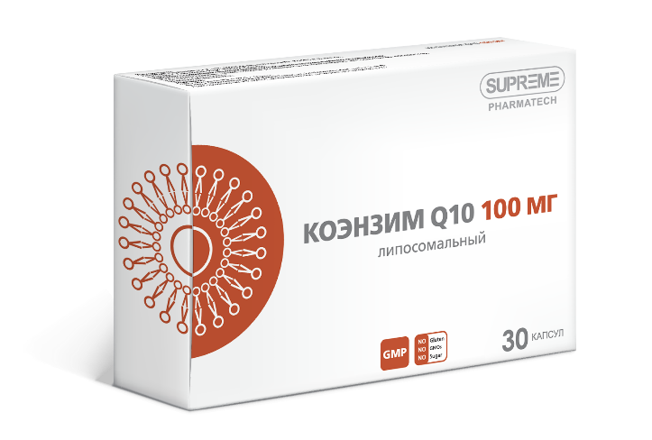 Supreme Pharmatech, Липосомальный Коэнзим Q10, капсулы, 30 шт.