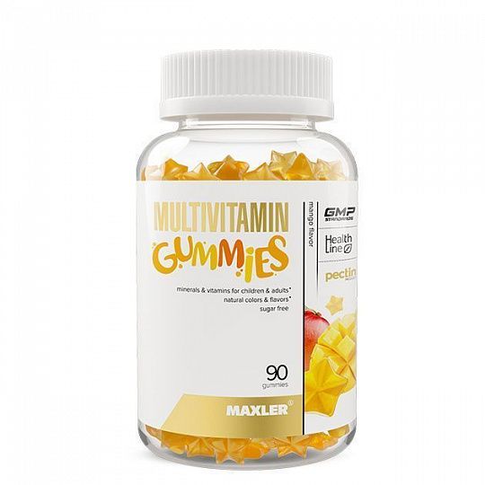 Maxler, Мультивитамины со вкусом манго, жевательные пастилки, 90 шт.