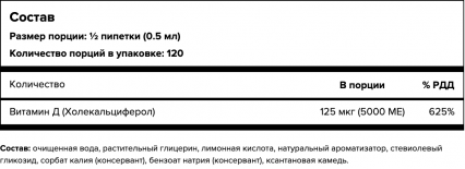 Maxler, Витамин D3 со вкусом апельсина (5000 IU), капли, 60 мл.