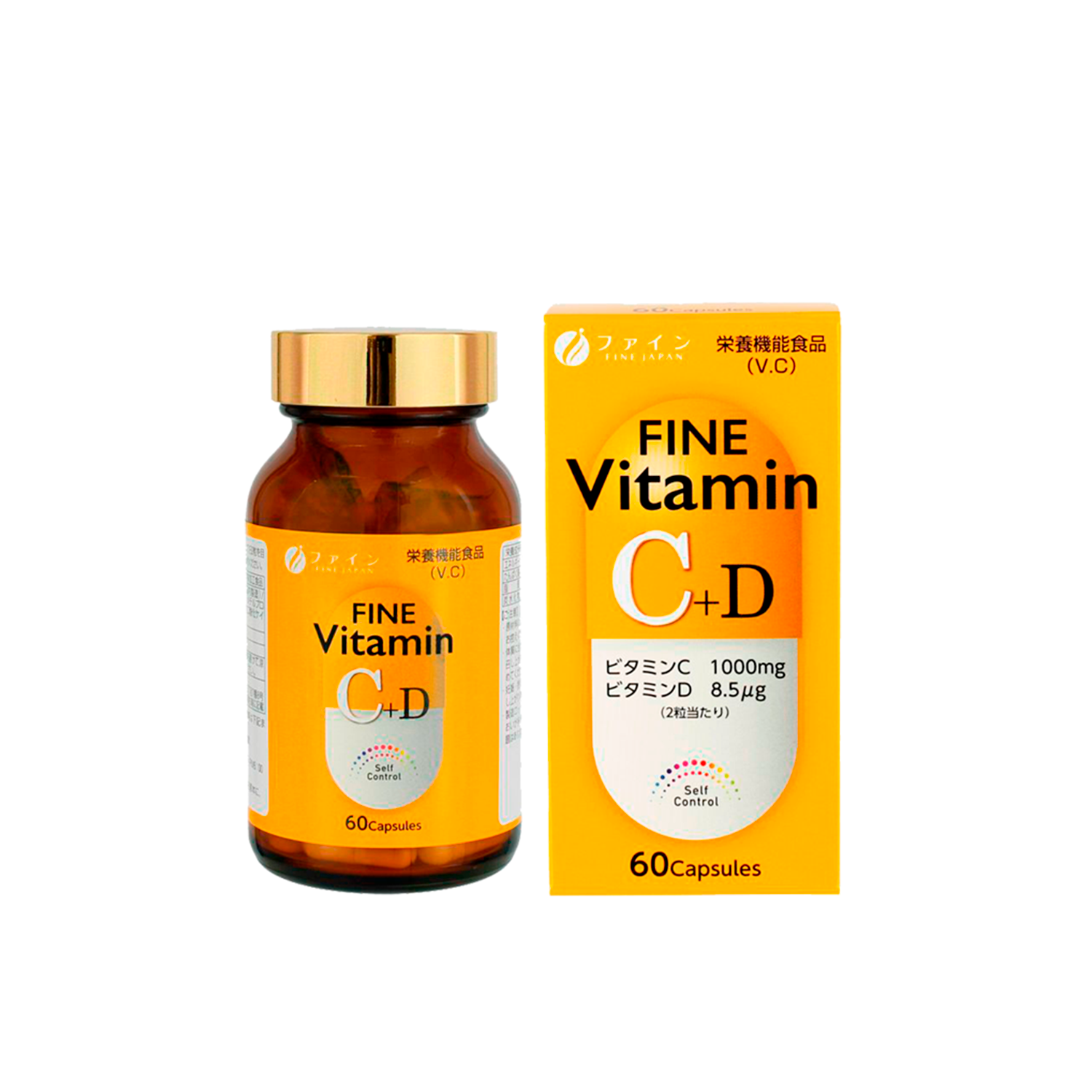 FINE, Витамин C + D3, капсулы, 60 шт.