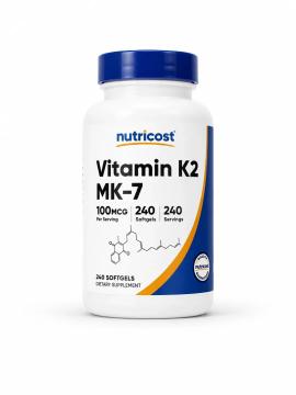 Nutricost, витамин K2 (MK-7), капсулы, 240 шт.