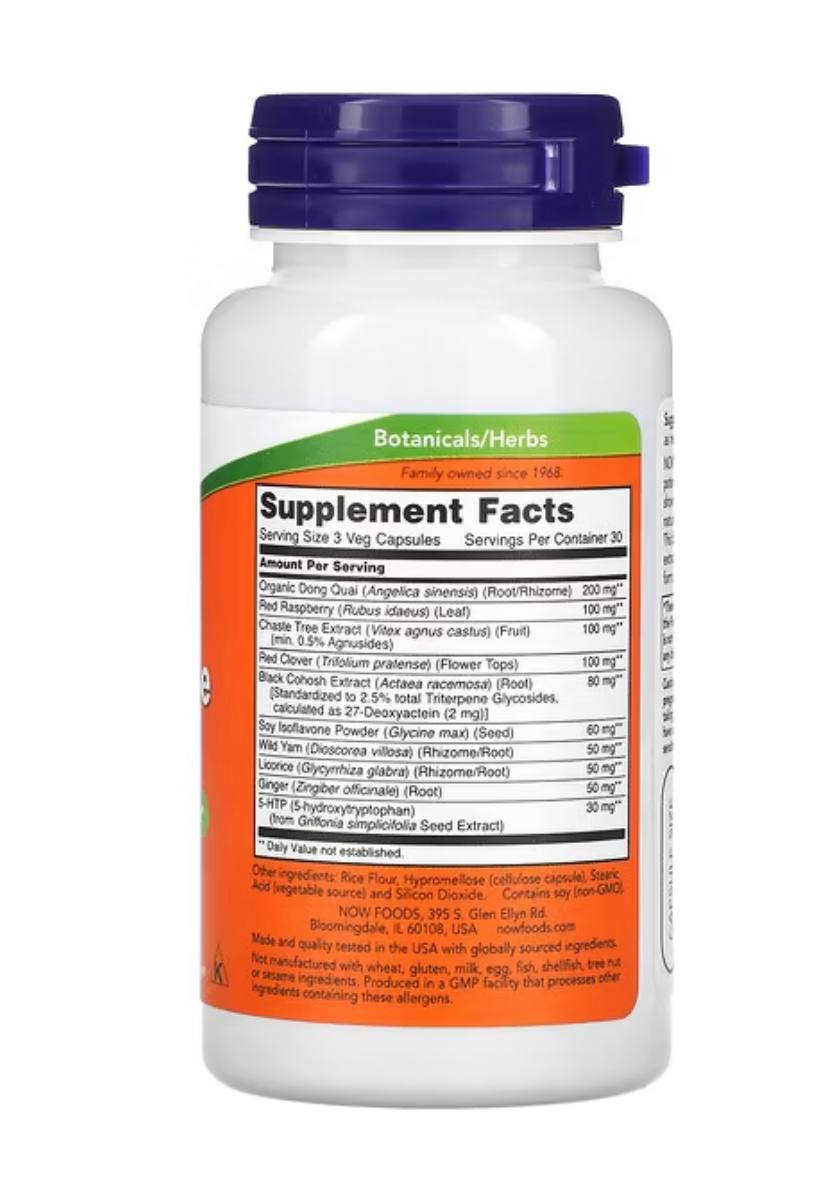 Now Foods, Menopause Support (поддержка в менопаузу), вегетарианские капсулы, 90 шт.
