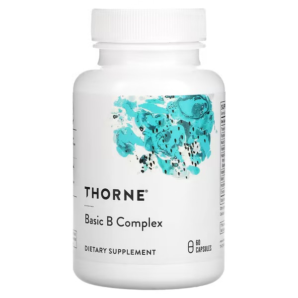 Thorne Research, Комплекс основных витаминов группы B, капсулы, 60 шт.