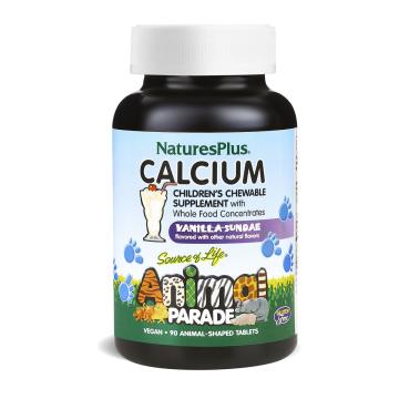 NaturesPlus, Кальций со вкусом ванильного пломбира, таблетки, 90 шт.