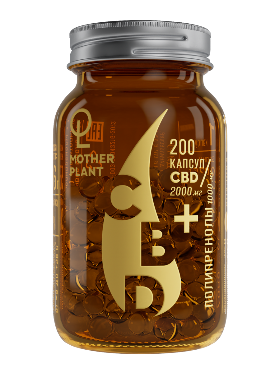 MotherPlant, Масло CBD с полипренолами, капсулы, 200 шт.
