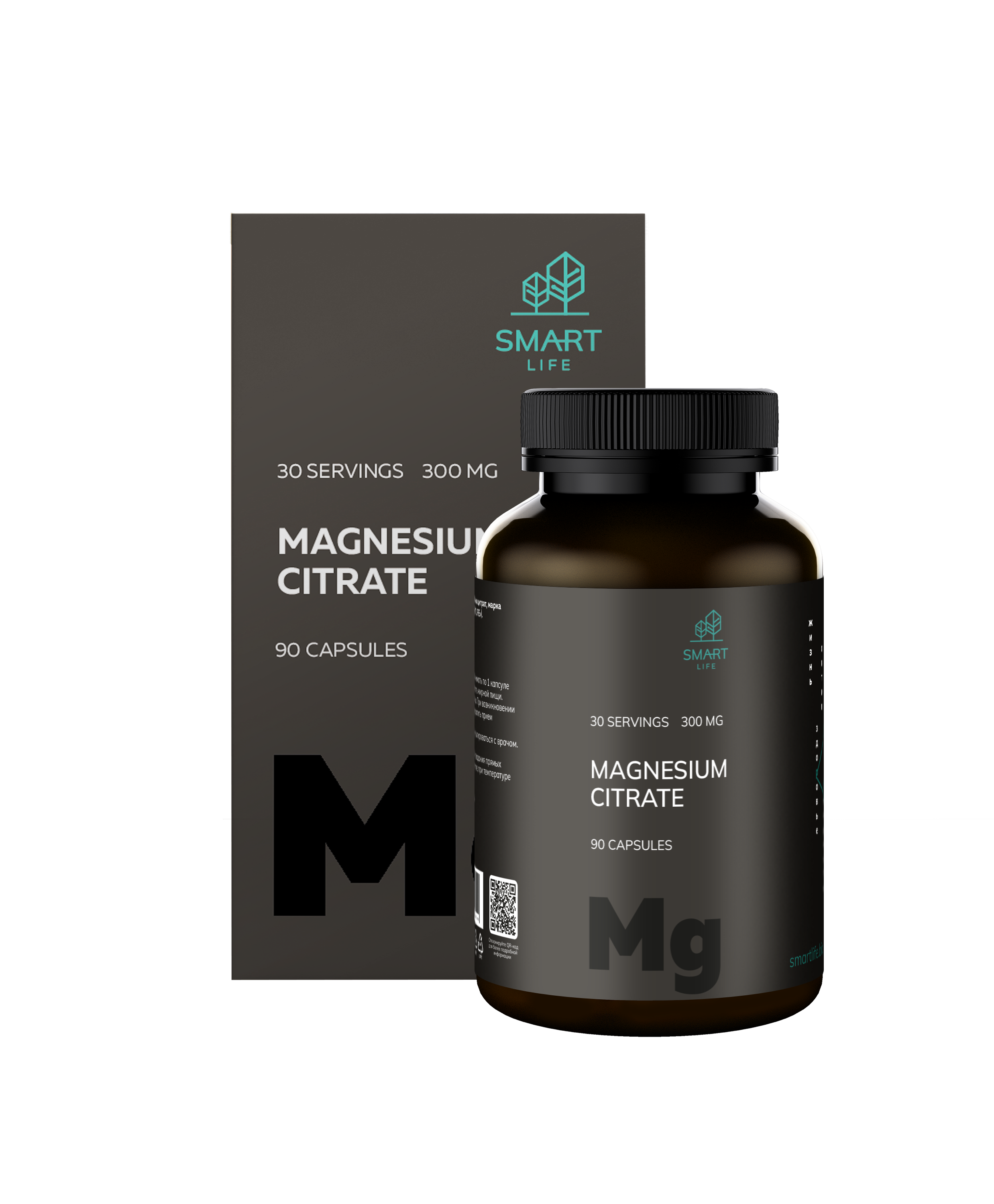 Smartlife, Магний (цитрат), капсулы, 90 шт.