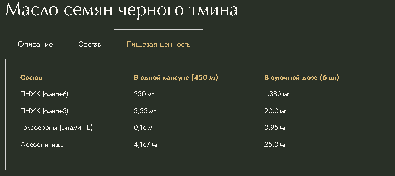 YaPriroda, Масло семян черного тмина, капсулы, 120 шт.