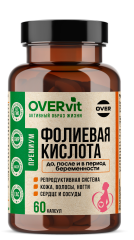 OVERvit, Фолиевая кислота, капсулы, 60 шт.