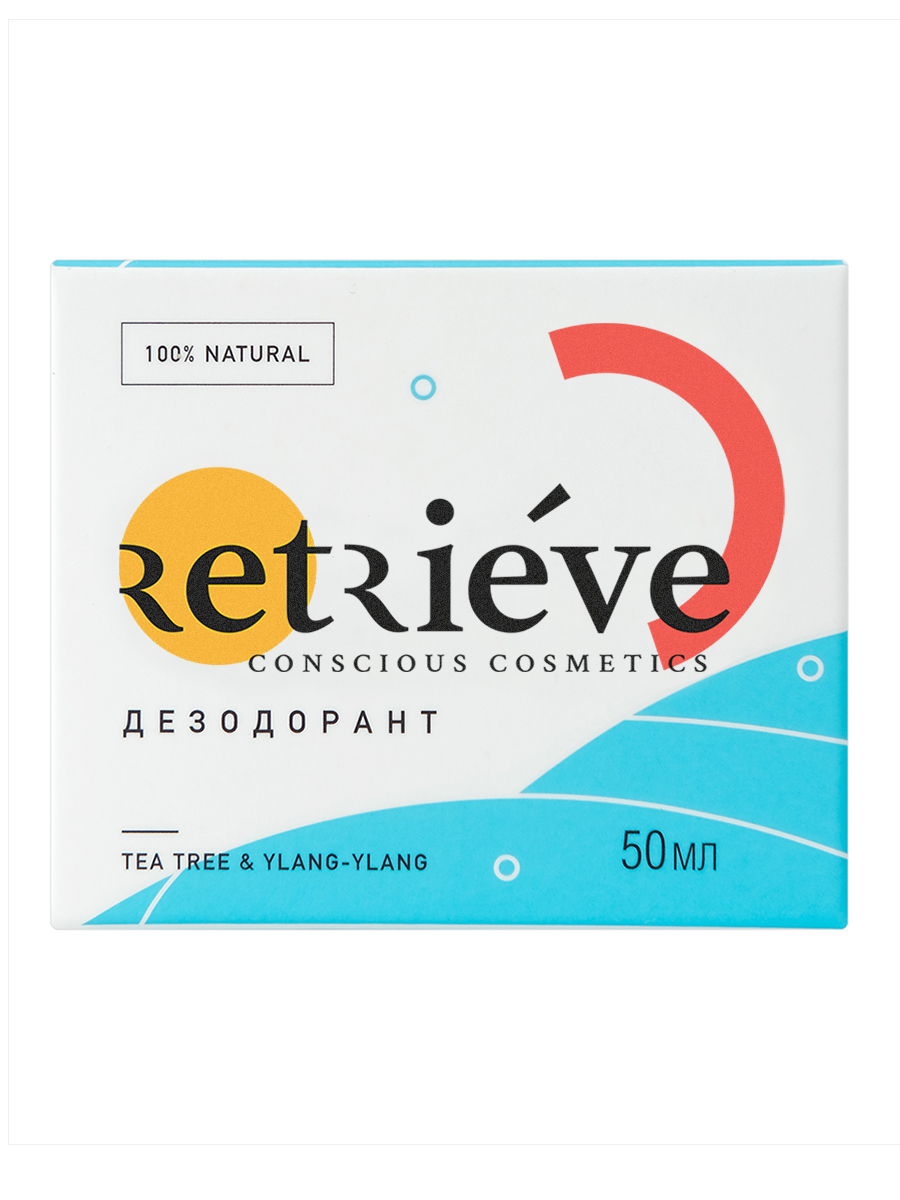 Retrieve, Дезодорант «Чайное дерево и Иланг-Иланг», 50 мл