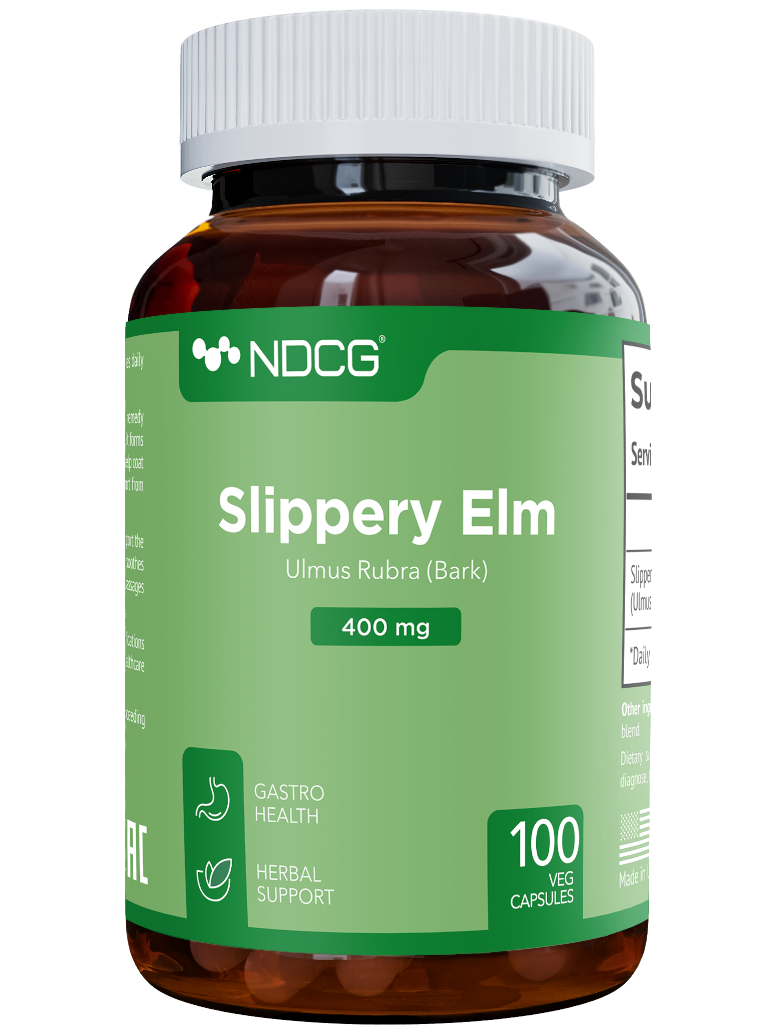 NDCG, Slippery Elm (скользкий вяз), капсулы, 100 шт.