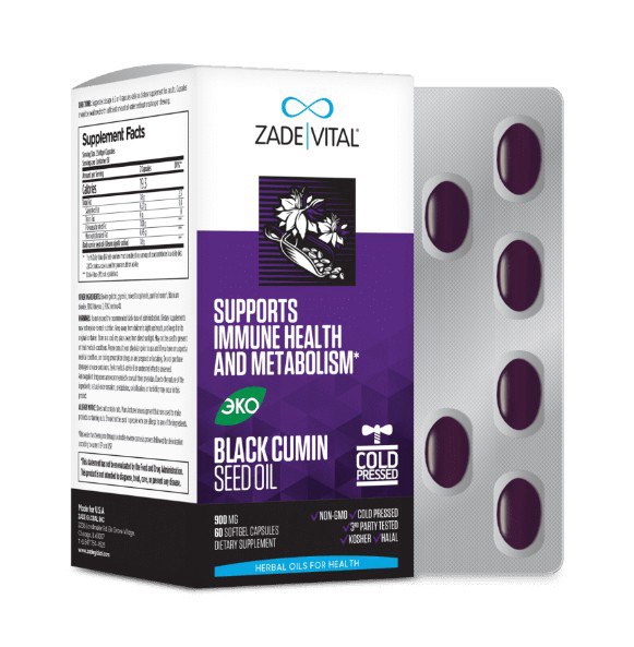 Zade Vital, Масло семян черного тмина, капсулы, 60 шт.