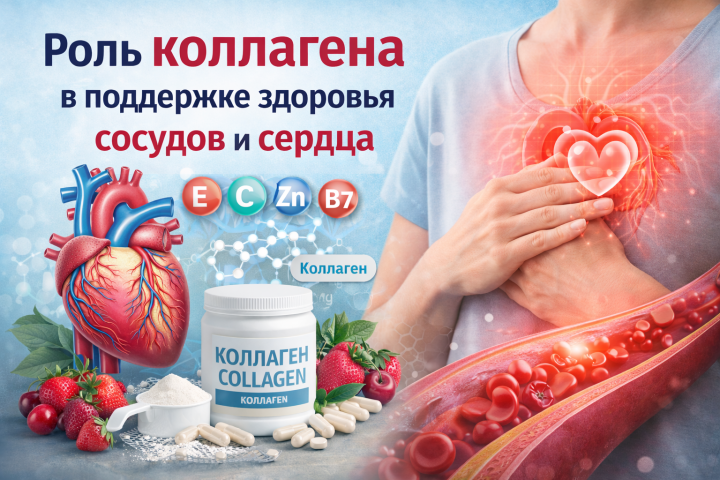 Роль коллагена в поддержке здоровья сосудов и сердца