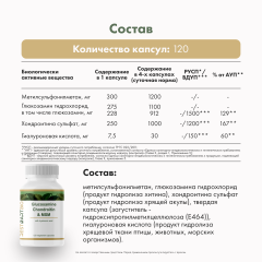 RestartBio, Глюкозамин, хондроитин и МСМ, капсулы, 120 шт.