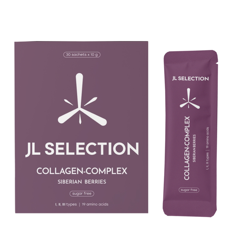JL SELECTION, Коллаген-комплекс с витамином C, со вкусом сибирских ягод, 10*30 г