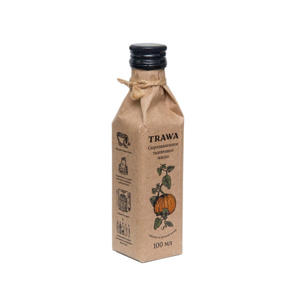 TRAWA, Масло тыквенное сыродавленное, 100 мл.