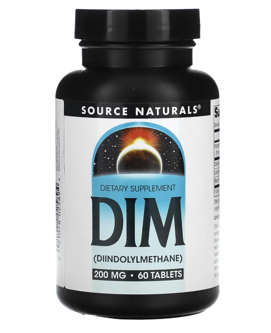 Source Natural, DIM (дииндолилметан), 200 мг, таблетки, 60 шт.