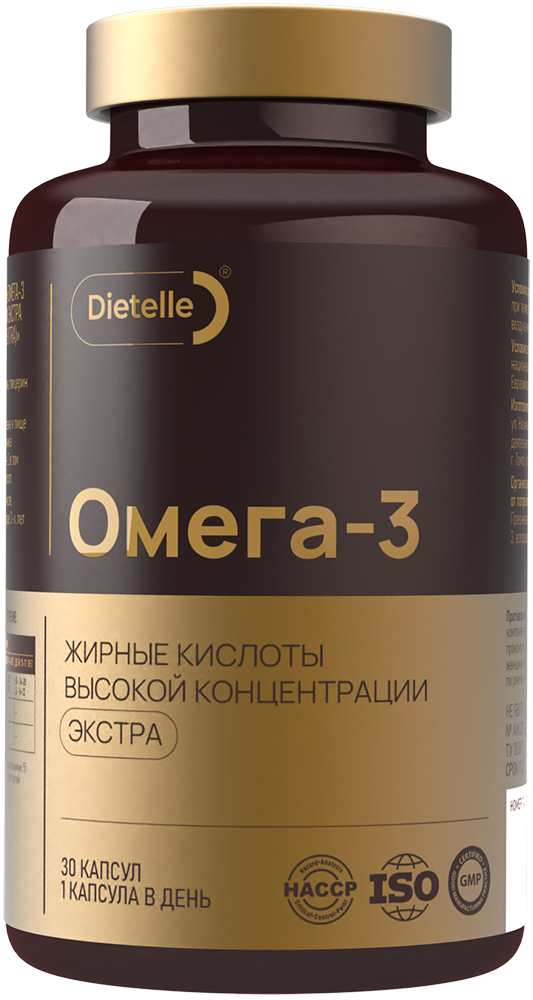 DIETELLE, Омега-3 высокой концентрации Экстра, капсулы, 30 шт.