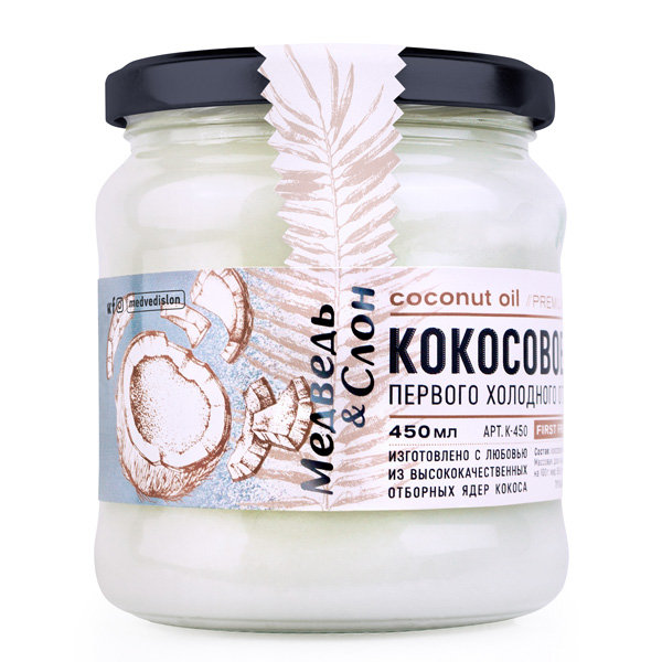 Медведь и Слон, Кокосовое масло, 450 мл