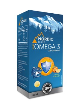 NORDIC BORK, Омега-3 из жира печени трески, жидкость, 150 мл