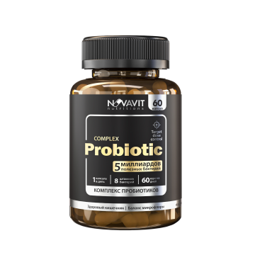 NOVAVIT nutritions, Пробиотики, для кишечника и пищеварения, капсулы, 60 шт.