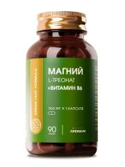 Green Leaf Formula, Магний (треонат) + витамин В6 (p-5-p), капсулы, 90 шт.