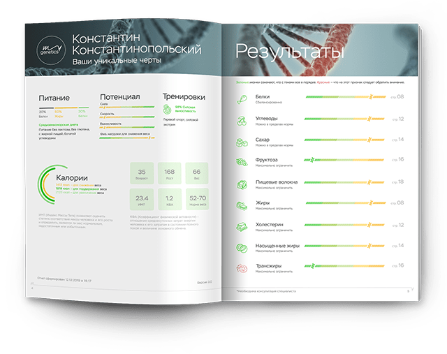 MyGenetics, ДНК тест MySpecial (комплект из 3х ДНК отчетов)