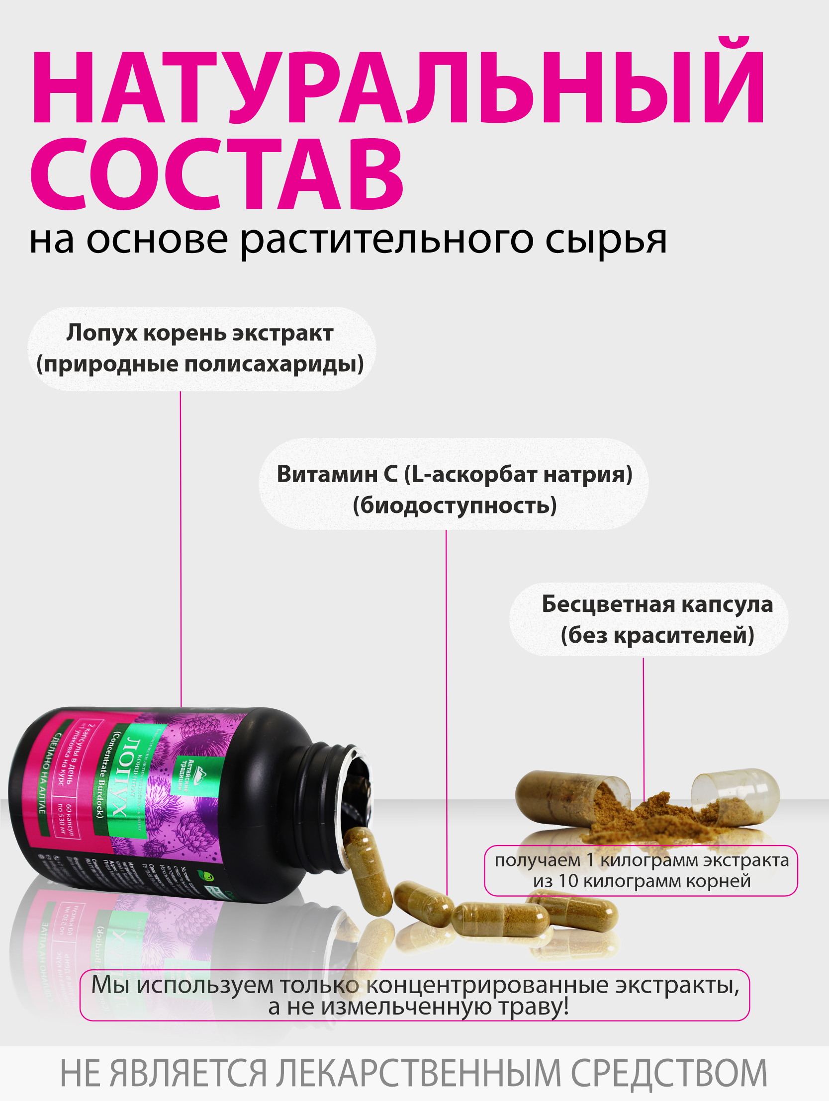 Алтай Простые решения, Концентрат Лопух, капсулы, 60 шт.