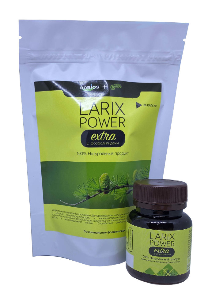 Robios, Дигидрокверцетин "Larix power extra" с фосфолипидами, капсулы, 60 шт