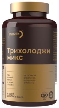 Dietelle, Трихолоджи микс (для улучшения состояния волос), капсулы, 60 шт.