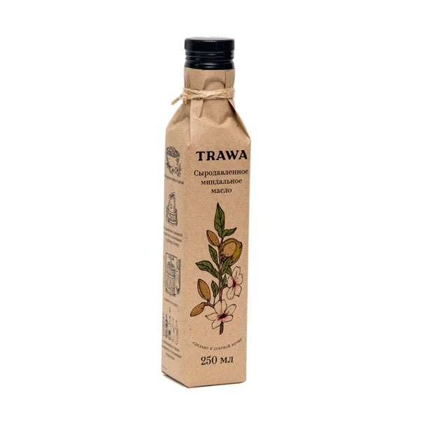TRAWA, Масло миндальное сыродавленное, 250 мл.