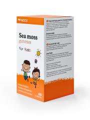 NDCG, Sea Moss for kids (ирландский мох), со вкусом апельсина, жевательные конфеты, 60 шт.