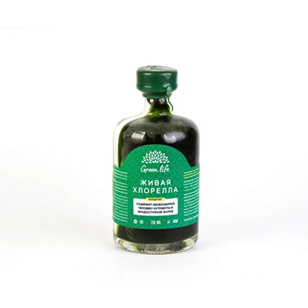 Green Life, Живая хлорелла, жидкость, 250 мл