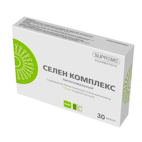 Supreme Pharmatech, Липосомальный Селен Комплекс с витаминами А и Е, капсулы, 30 шт.