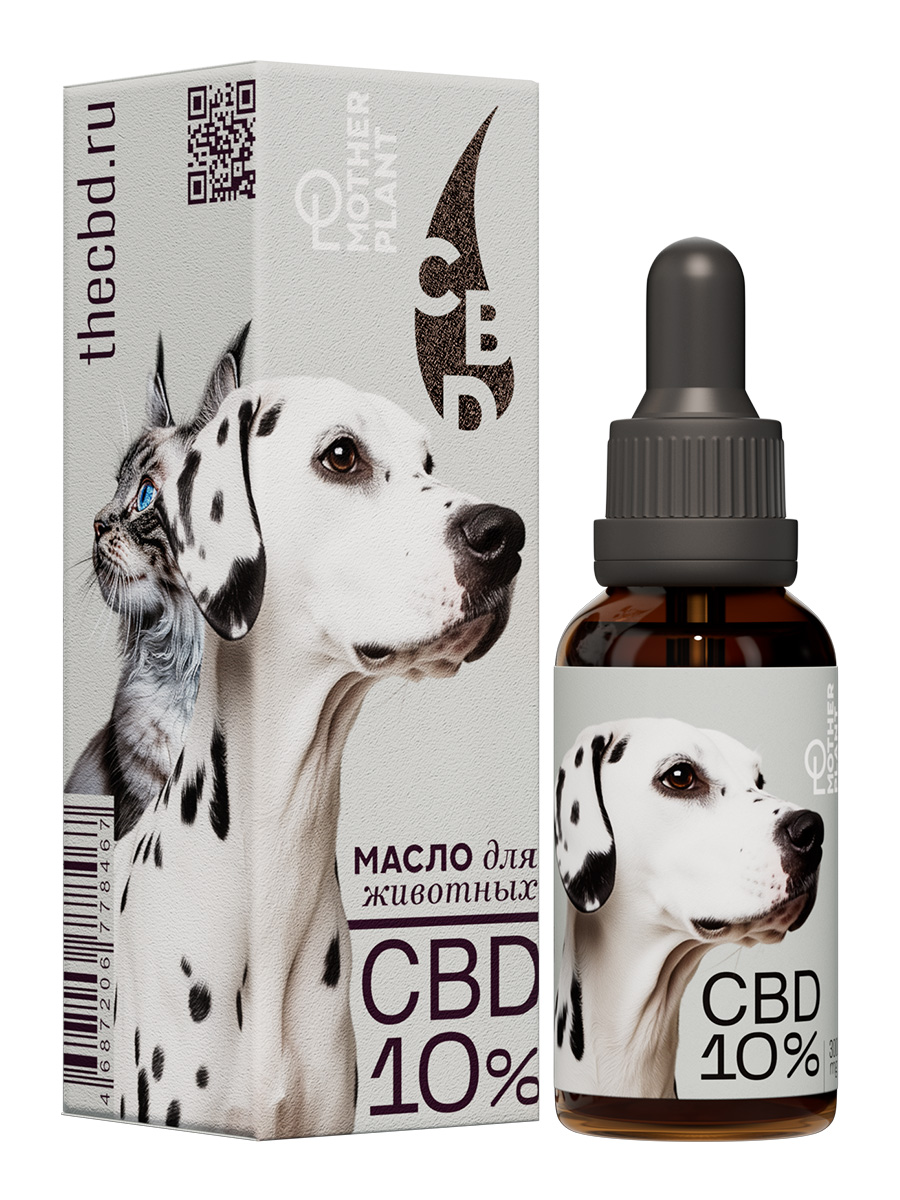 MotherPlant, CBD масло для животных 10% «Изолят» (без привкуса), жидкость, 30 мл