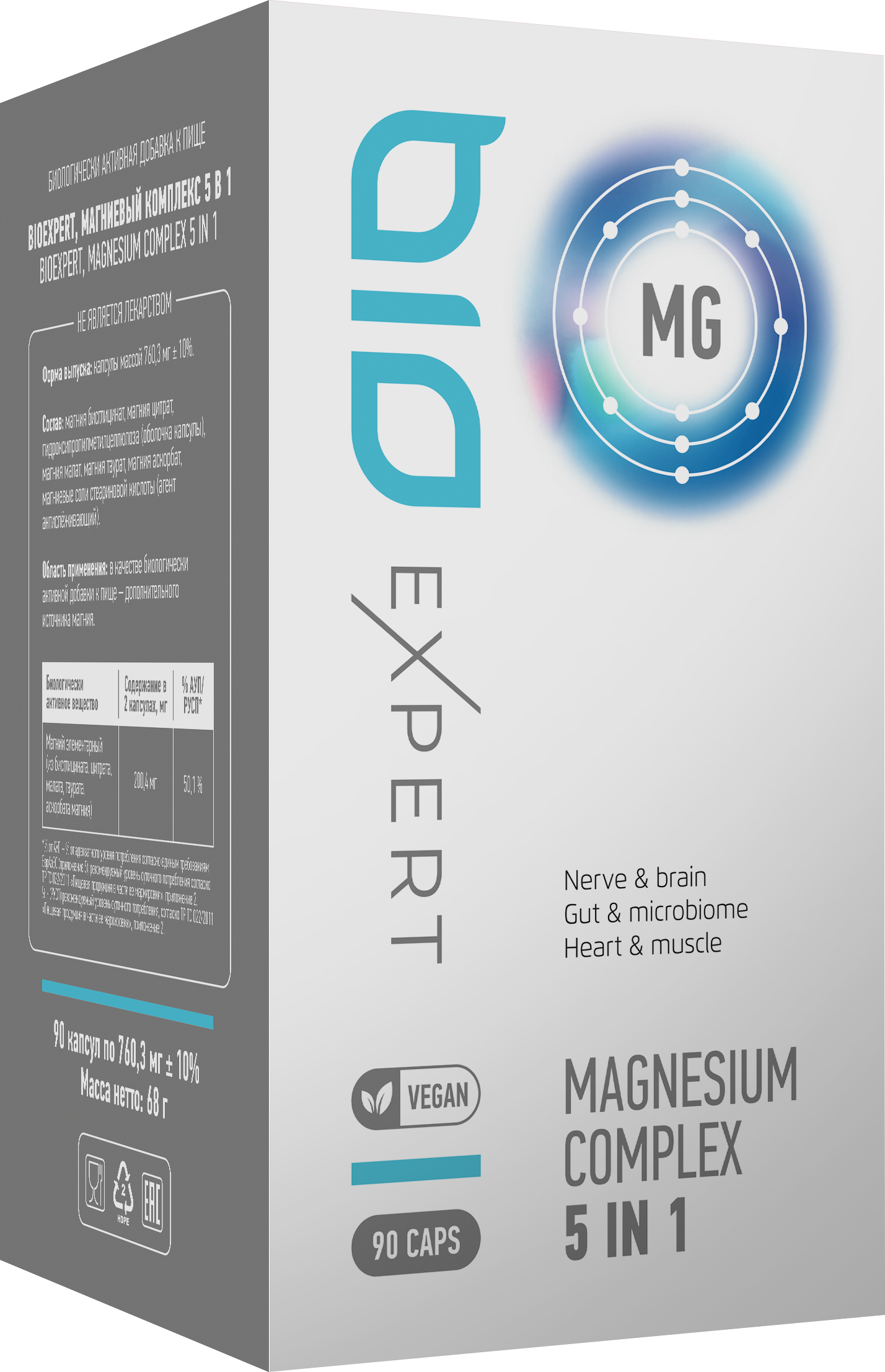 BioExpert, Биоактивный магниевый комплекс (5 форм), капсулы, 90 шт.