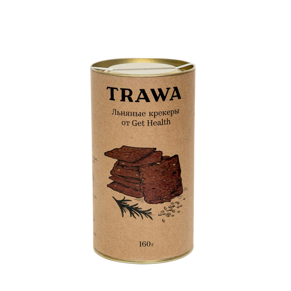 TRAWA, Льняные крекеры от Get Health (б/г), 160 г.