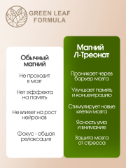 Green Leaf Formula, Магний (треонат) + витамин В6 (p-5-p), капсулы, 90 шт.