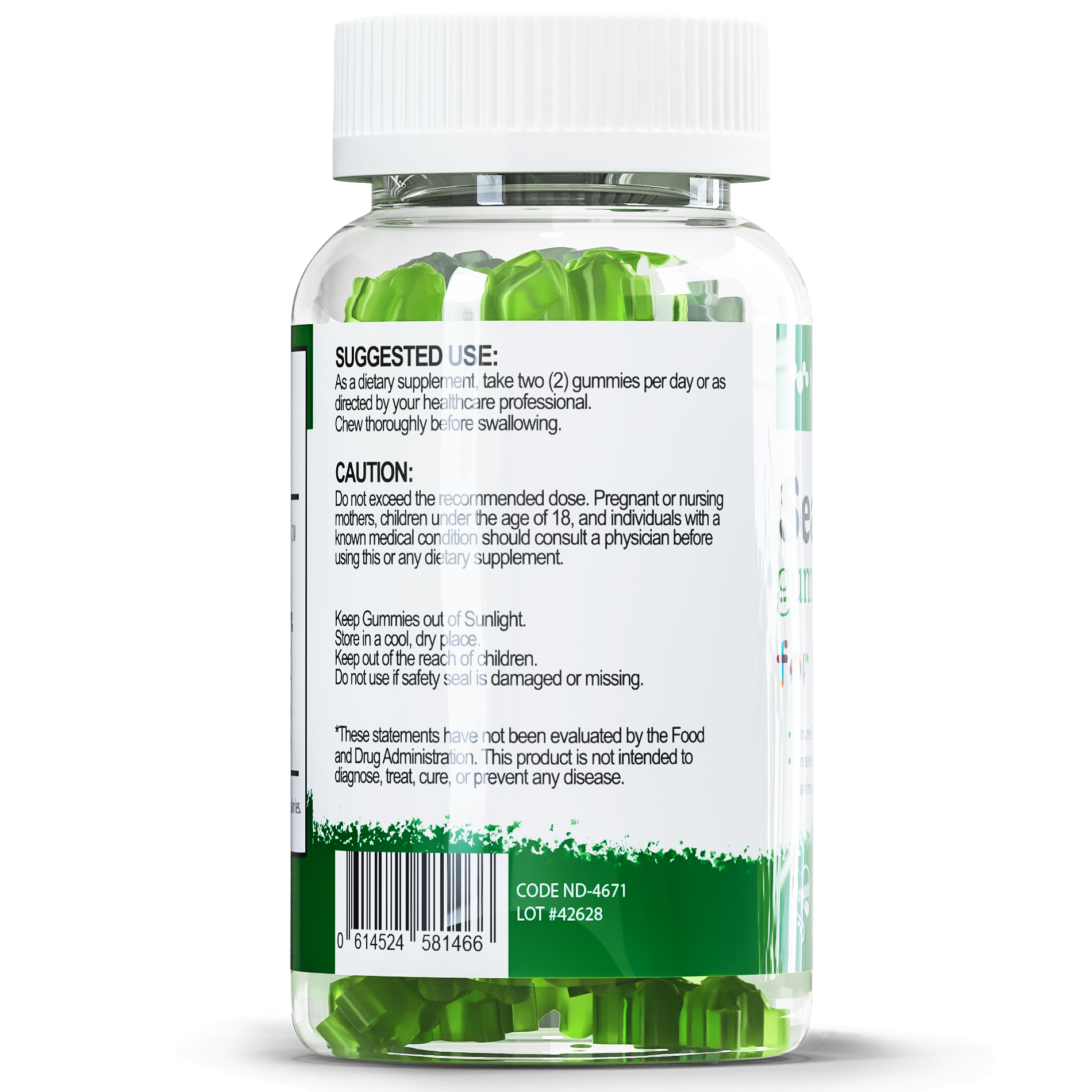 NDCG, Sea Moss for kids (ирландский мох), со вкусом яблока, жевательные конфеты, 60 шт.