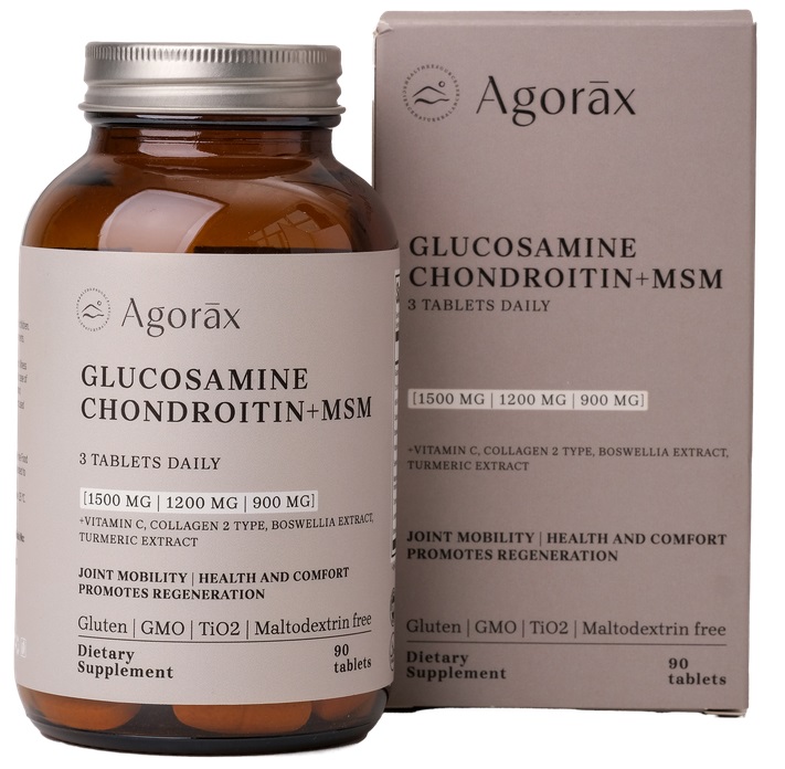 AGORAX, Глюкозамин хондроитин + МСМ, таблетки, 90 шт.