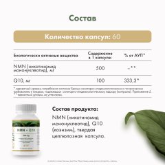 Restartbio, NMN + Q10 (продление молодости), капсулы, 60 шт.