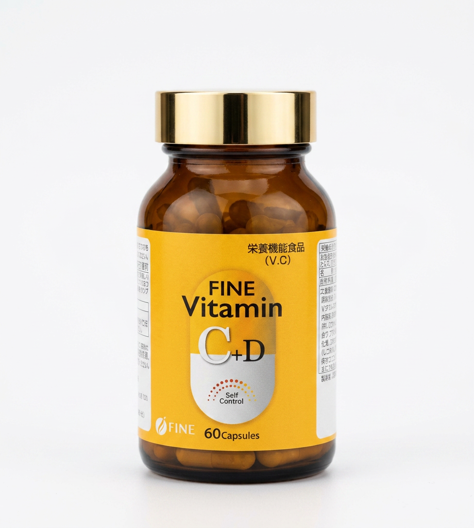 FINE, Витамин C + D3, капсулы, 60 шт.