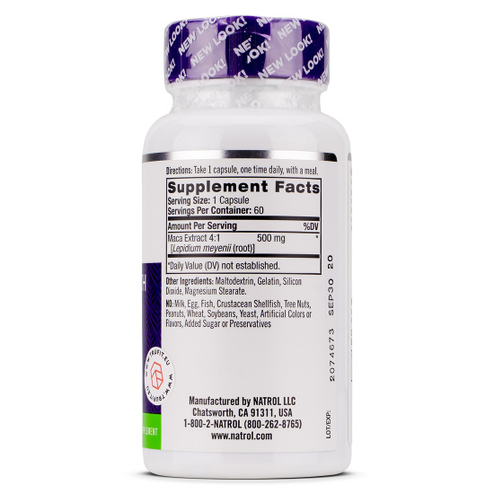 Natrol, Мака, капсулы, 60 шт.