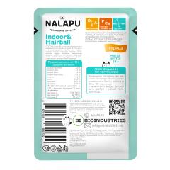 NALAPU, Indoor&Hairball (консервированный корм для взрослых кошек), с курицей в желе, 12* 77 г
