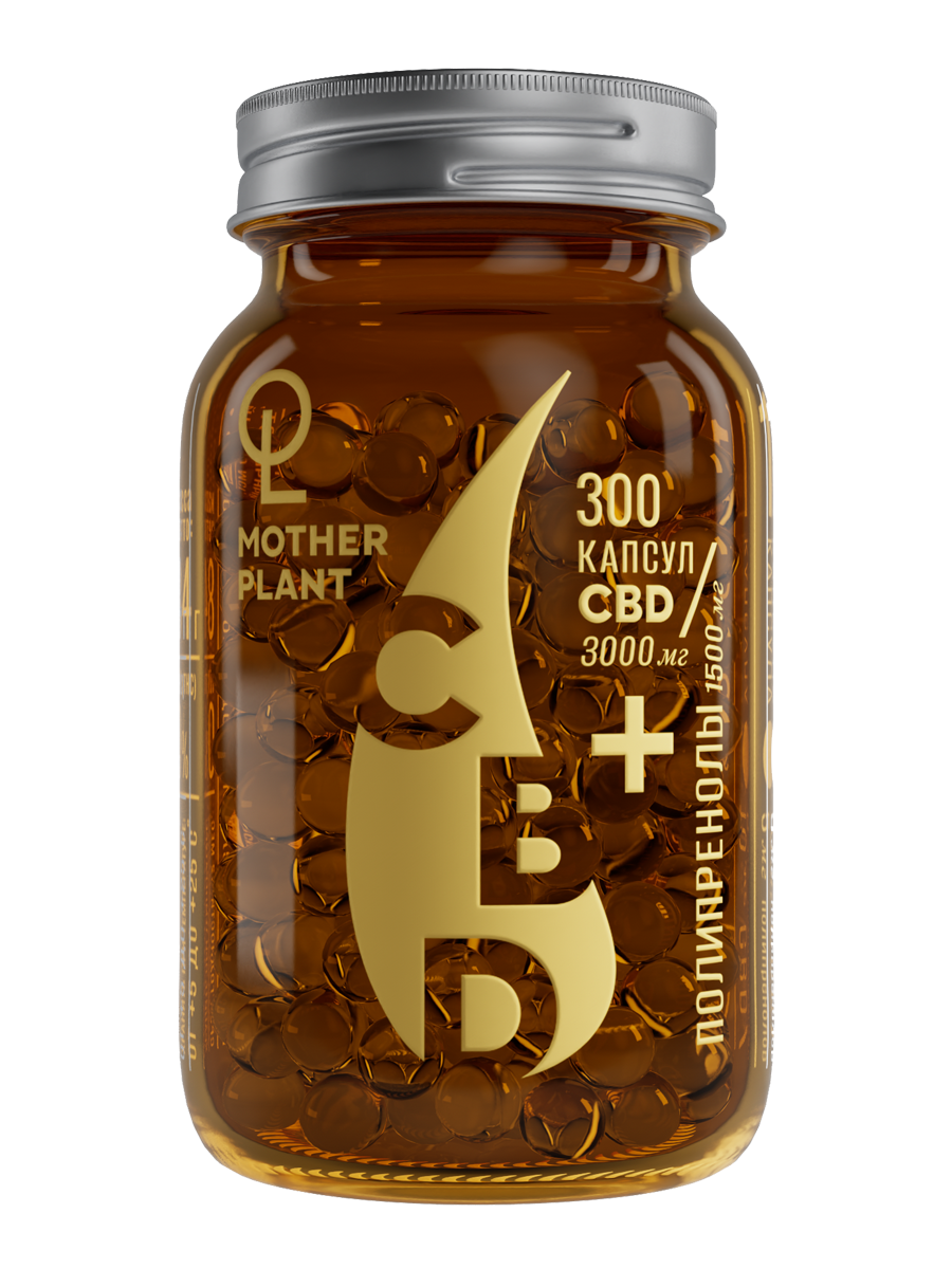 MotherPlant, Масло CBD с полипренолами, капсулы, 300 шт.